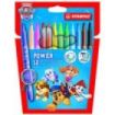 Stabilo Power Patrulla Canina Pack con 12 Rotuladores con Diseños de la Patrulla Canina - Punta Media de 2mm - Tinta Lavable - C