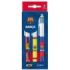 Bic 4 Colours Barça Pack con 3 Boligrafos de Bola Retractil - 3 Diseños Diferentes - Punta Media de 1.0mm