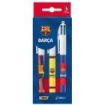 Bic 4 Colours Barça Pack con 3 Boligrafos de Bola Retractil - 3 Diseños Diferentes - Punta Media de 1.0mm