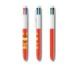Bic 4 Colours Campeones Expositor con 25 Boligrafos de Bola Retractil - Punta Media de 1.0mm - 4 Colores de Tinta