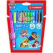 Stabilo Trio A-Z Patrulla Canina Pack de 12 Rotuladores con Diseños de la Patrulla Canina - Punta Fina de Fibra - Trazo 0.7mm -