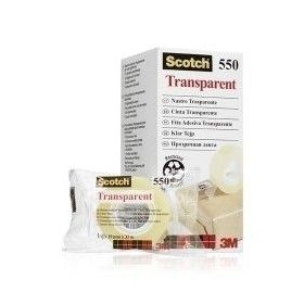 Scotch 550 Cinta Adhesiva 19mm x 33m - Embolsada Individualmente - Transparente