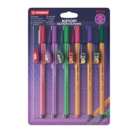 Stabilo Pen 68 y Point 88 K-Pop Demon Hunter Pack con 3 Rotuladores de Punta de Fibra Point 88 + 3 Rotuladores Pen 68 - Tinta co