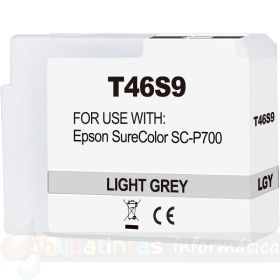 Epson T46S9 Gris Light Cartucho de Tinta Pigmentada Genérico - Reemplaza C13T46S900