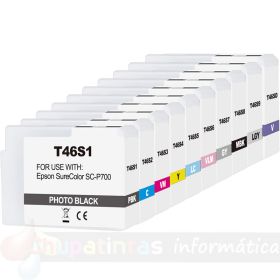 pson T46S-Serie Pack de 10 Cartuchos de Tinta Pigmentada Genéricos: T46S1/T46S2/T46S3/T46S4/T46S5/T46S6/T46S7/T46S8/T46S9/T46SD