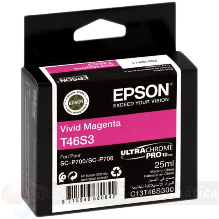 Epson T46S3 Magenta Vívido Cartucho de Tinta Original - C13T46S300-1
