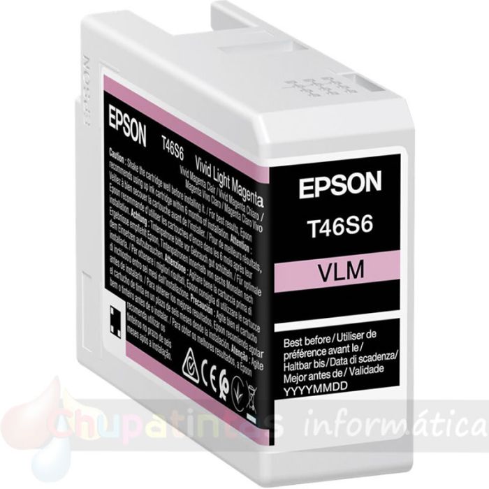 Epson T46S6 Magenta Light Vívido Cartucho de Tinta Original - C13T46S600-2