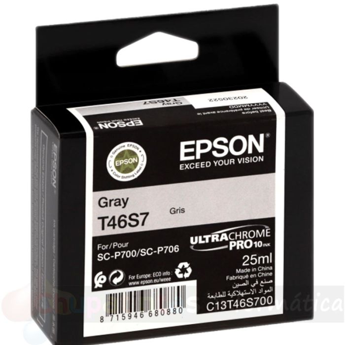 Epson T46S7 Gris Cartucho de Tinta Original - C13T46S700-1