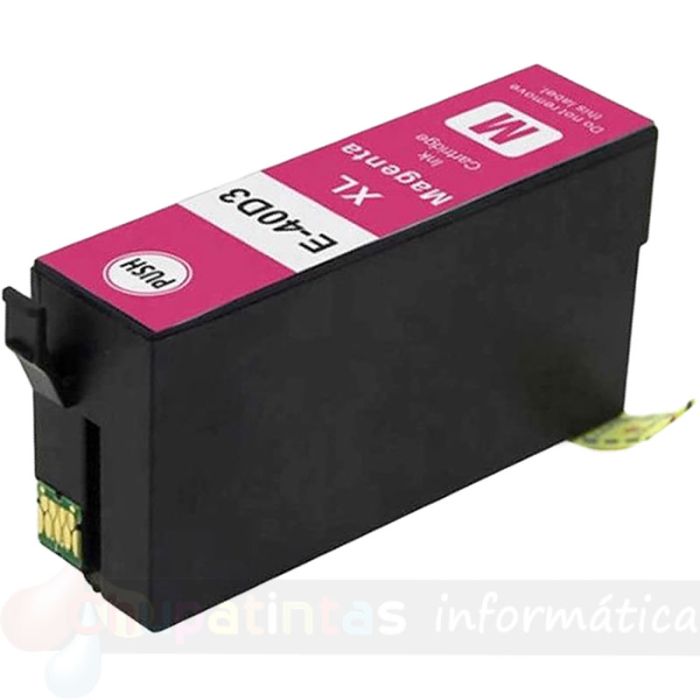Epson T40D3 Magenta Cartucho de Tinta Pigmentada Genérico - Reemplaza C13T40D340/C13T40C340