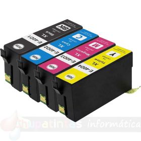 Epson T40D-Serie Pack de 4 Cartuchos de Tinta Genéricos: T40D1+T40D2+T40D3+T40D4