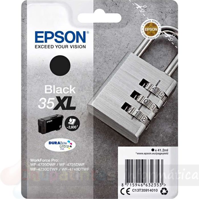 Epson T3591 (35XL) Negro Cartucho de Tinta Original - C13T35914010