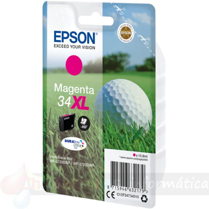 Epson T3473 (34XL) Magenta Cartucho de Tinta Original - C13T34734010-2
