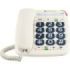 Motorola CT200 Telefono Fijo - Teclas Grandes - Buzon de Voz con Indicador LED - Color Blanco