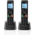 Motorola DOT202 Telefono Inalambrico Dect + 1 Supletorio - Bloqueo Llamadas - Agenda 100 contactos - Color Negro
