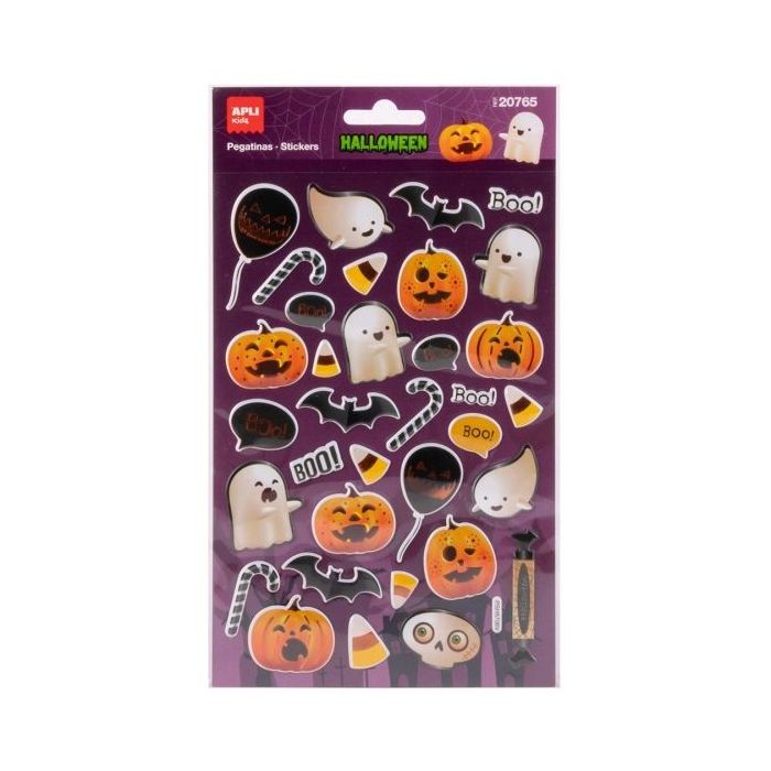 Apli Kids Booo! Pack con 35 Pegatinas de Halloween - Perfectas para Decorar Cuadernos, Agendas, etc...
