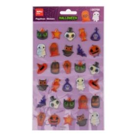 Apli Kids Pop Up Pack con 30 Pegatinas de Halloween con Efecto Volumen - Perfectas para Decorar Cuadernos, Agendas, etc...