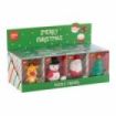 Apli Navidad Expositor con 12 Gomas de Borrar Maxi - 4 Diseños Navideños Diferentes - Formato Puzzle -