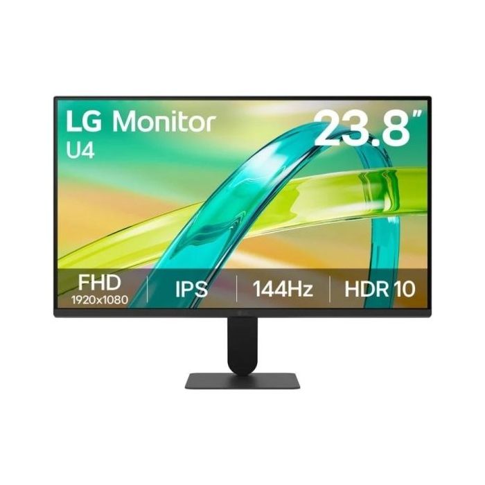 LG U4 Monitor 23.8  IPS FullHD 144Hz HDR10 FreeSync - Respuesta 5ms - 16:9 - HDMI, VGA - VESA 100x100mm