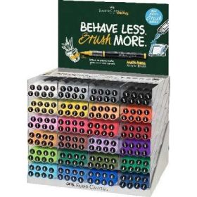 Faber-Castell Multimark Acrylic Brush Expositor con 192 Rotuladores Acrilicos Punta Pincel - Trazo de 1 a 6mm - Tinta Acrilica a