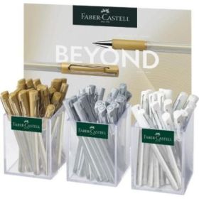 Faber-Castell Artsy Beyond Expositor con 60 Boligrafos de Tinta Gel - Punta de 1mm - Trazo de 0.6mm - Zona de Agarre Engomada -