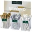 Faber-Castell Artsy Beyond Expositor con 60 Boligrafos de Tinta Gel - Punta de 1mm - Trazo de 0.6mm - Zona de Agarre Engomada -