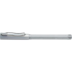 Faber-Castell Artsy Beyond Boligrafo de Tinta Gel - Punta de 1mm - Trazo de 0.6mm - Zona de Agarre Engomada - Color Plata