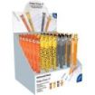 Eberhard Faber Animal Erase It! Expositor con 36 Boligrafos Borrables - Trazo 0.7mm - Capuchon con Formas de Animales - Tacto So
