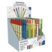 Eberhard Faber Fruity Erase It! Expositor con 36 Boligrafos Borrables - Trazo 0.7mm - Capuchon con Formas de Frutas - Tacto Soft