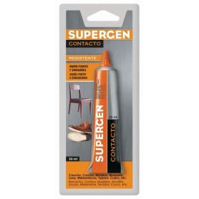 Supergen Contacto Pegamento 20ml - Secado Rapido - No Contiene Tolueno - Color Amarillo