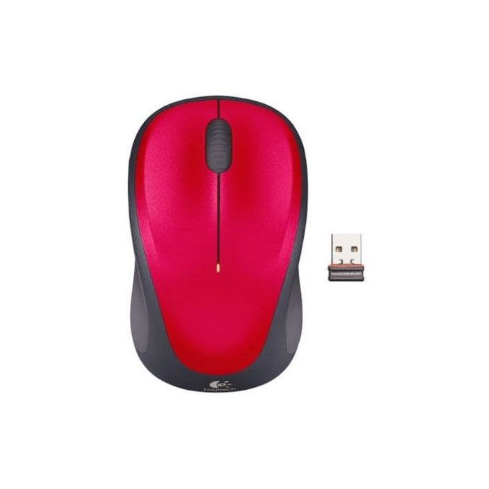 Logitech M235 Raton Inalambrico 1000dpi - 3 Botones - Uso Ambidiestro - Color Rojo