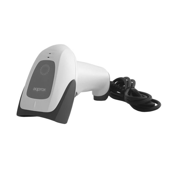 Approx APPLS22WH Lector de Codigos de Barras 1D/2D USB - Indicador LED y Beeper - Velocidad de Escaneo 30fps - Disparo Automatic
