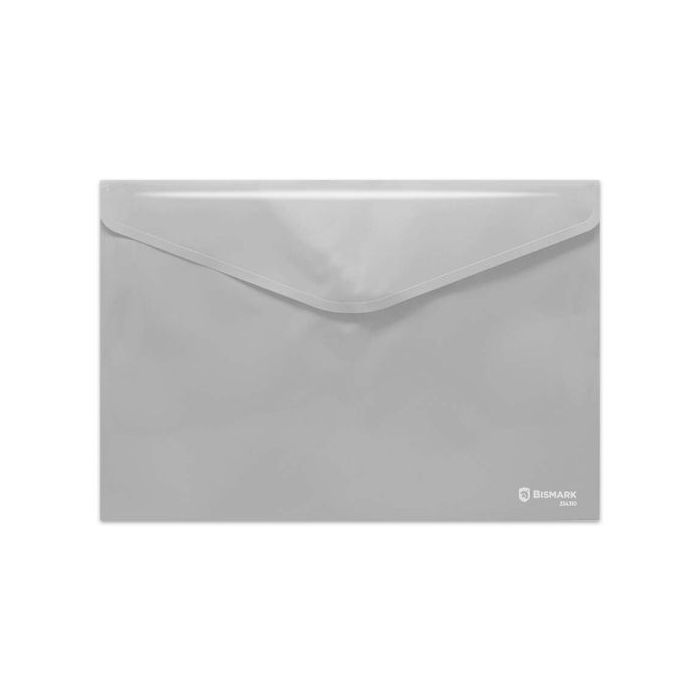 Bismark Sobre Portadocumentos A4 - Cierre de Velcro - Fabricado en Polipropileno - Medidas 325x230mm - Semitransparente