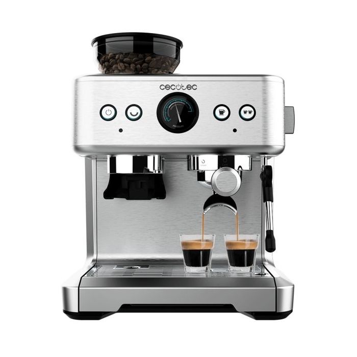 Cecotec Power Espresso 20 Barista Maestro Cafetera Espresso - Potencia 2250W - Capacidad 250g - Presion 20bar - Vaporizador - Te