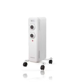 Daewoo DW9501 Radiador de Aceite - Potencia 1000W - 5 Elementos - Termostato Regulable - Ruedas - Asa de Transporte - Indicador