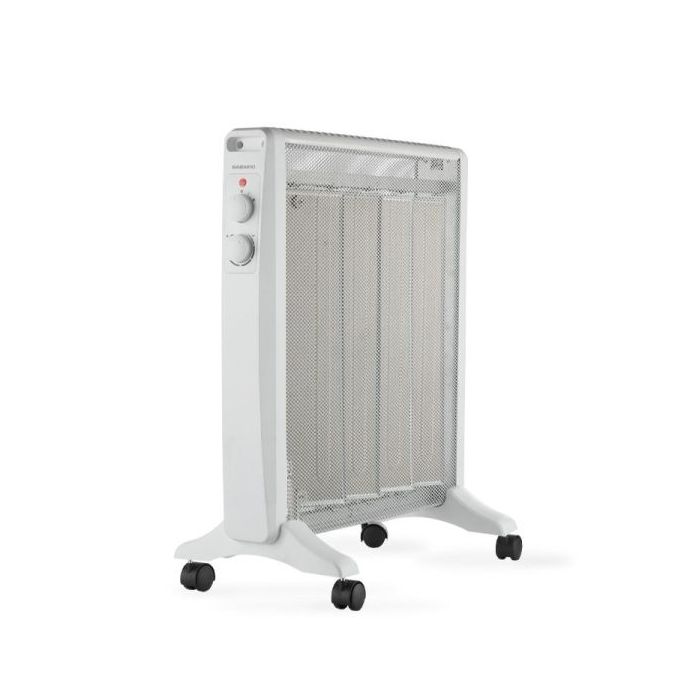 Daewoo DW9508 Radiador de Mica - Potencia 2000W - Termostato Regulable - 2 Niveles de Potencia - Ruedas - Asa de Transporte