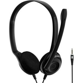 Epos PC 5 Chat Auriculares Estereo con Microfono - Jack 3.5mm - Cable de 2m - Color Negro