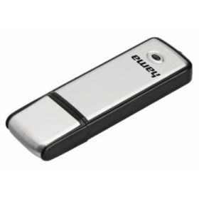 Hama Fancy Memoria Pendrive USB 2.0 con Tapa - 32GB de Capacidad - 10Mb/s de Transferencia - Aluminio Cepillado - Color Negro y