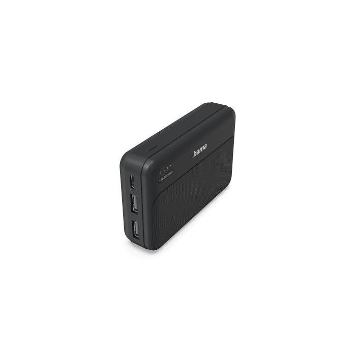 Hama Power Pack Pocket-10 Bateria Externa Powerbank 10000mAh - Polimero de Litio - USB-C - USB-A - Carga Rapida - 2 Conexiones d