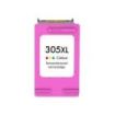 Remanufacturado HP 305XL Color Cartucho de Tinta - Muestra Nivel de Tinta - Reemplaza 3YM63AE/3YM60AE (Chip reforzado contra act