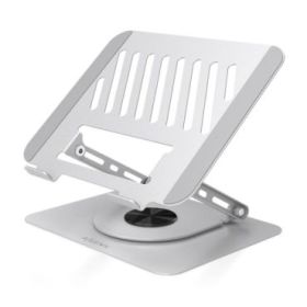 Aisens Soporte Sobremesa XL para Portatil / Tablet - Giratorio y Ajustable - Rotacion 360° - Plegable y Compacto - Antideslizant