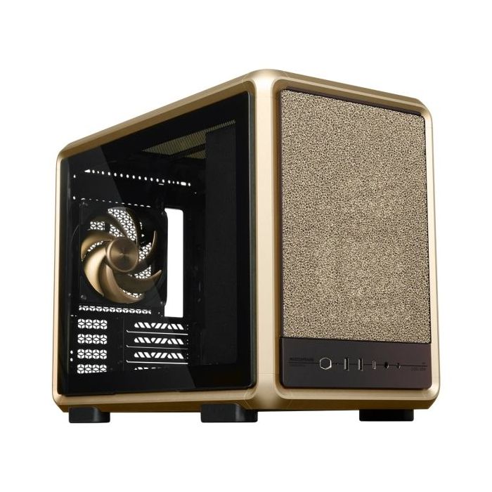 Cooler Master MasterFrame 400 Mesh Gold Limited Edition Caja MicroATX - 2x USB-A 3.2 1x USB-C 3.2 1x Audio y Micro - Ventana Lat