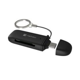 Natec Scarab C Lector de Tarjetas - SD,MICRO SD - USB-C  - Color Negro