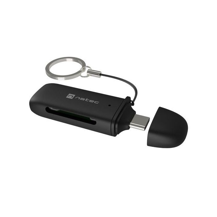 Natec Scarab C Lector de Tarjetas - SD,MICRO SD - USB-C  - Color Negro