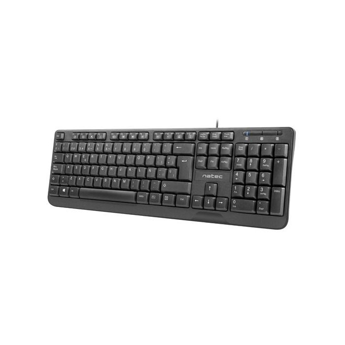 Natec Trout Teclado Slim - 104 Teclas Membrana - Color Negro