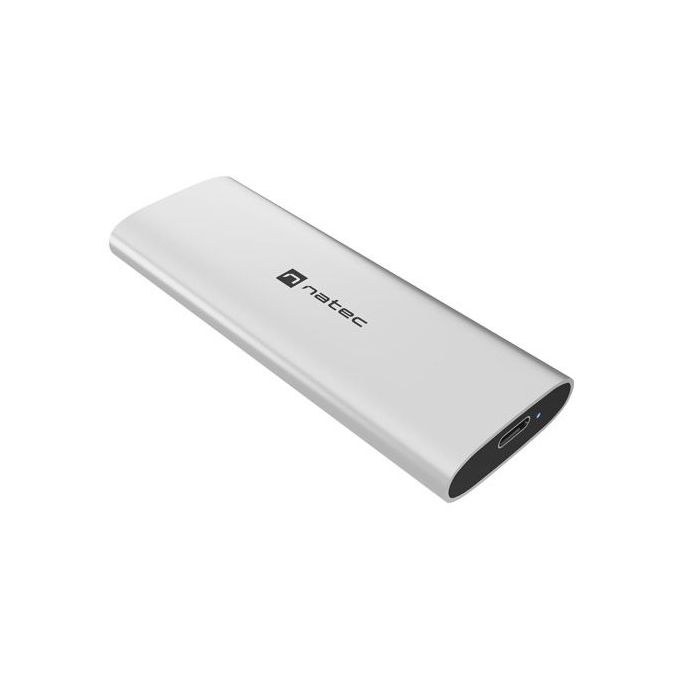 Natec Rhino Lite M.2 Caja Externa para Discos SSD M.2 - NVME/PCIe - USB-C 3.2 - Compatible con Discos de Hasta 10TB - Color Plat