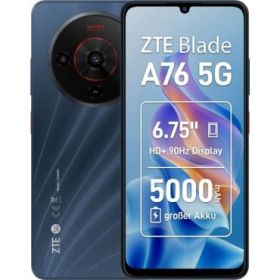 ZTE Blade A76 5G Smartphone Pantalla 6,75  - 6+6 GB RAM - 128 GB - 90 Hz - Camara 50 MP -  Bateria 5000 mAh - Color Negro