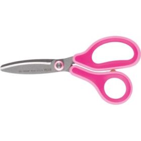Plus Fitcut Curve Kids Tijera Escolar 14.5 cm - Hojas Curvas - Punta Redondeada - Ergonomica - Uso Diestro - Color Rosa