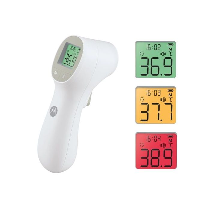 Motorola Nursery TE 95 Termometro sin Contacto - Pantalla Iluminada - Alerta de Fiebre - Color Blanco