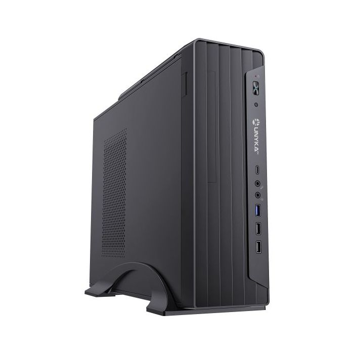 Unykach UK2012 Slim Caja Torre MicroATX + Fuente de Alimentacion SFX 300W 80+ Bronze - Tamaño Disco Soportado 3.5 , 2.5  - USB-A