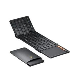 ProtoArc XK01-TP Teclado Portatil Plegable en Triptico - Bluetooth -  Con Touchpad - Conexion de hasta 3 Dispositivos - Color Ne